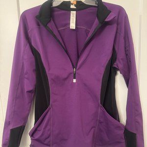 Lucy Purple & Black 1/4 Quarter Zip Athletic Jacket